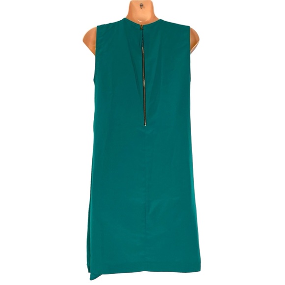 🌷 Zara Fringe Detail Green Mini Dress Size XS - Picture 4 of 10